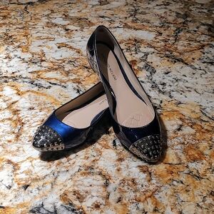 Antonio Melani Blue and silver Studded Women's Flats SZ 8.5 M